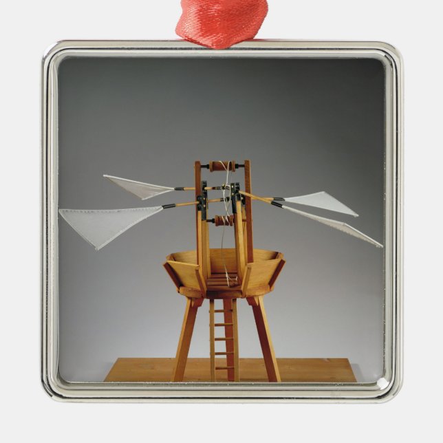 Vorbildliche Rekonstruktion von da Vincis Entwurf Ornament Aus Metall (Vorne)