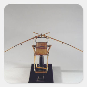 Vorbildliche Rekonstruktion von da Vincis Entwurf Quadratischer Aufkleber