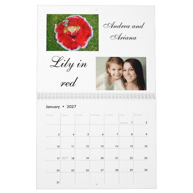 Vorbildlicher Kalender des Quell2011 (Jan 2027)