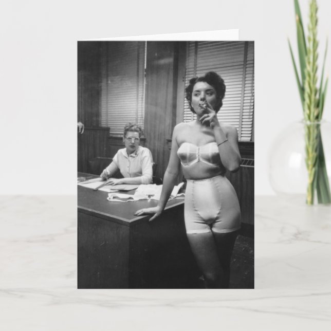 Vorbildliches Rauchen der Wäsche in einem Büro Karte (Vorderseite)