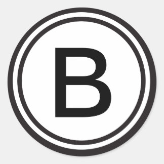 Vordefinierter Mit Monogramm Aufkleber