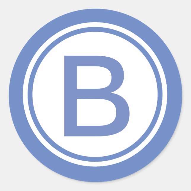 Vordefinierter Mit Monogramm Aufkleber (Vorderseite)