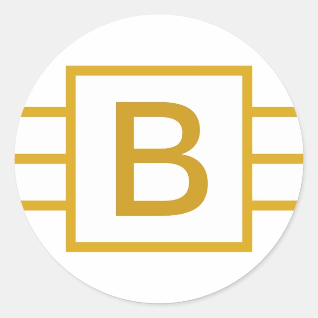 Vordefinierter Mit Monogramm Aufkleber (Vorderseite)