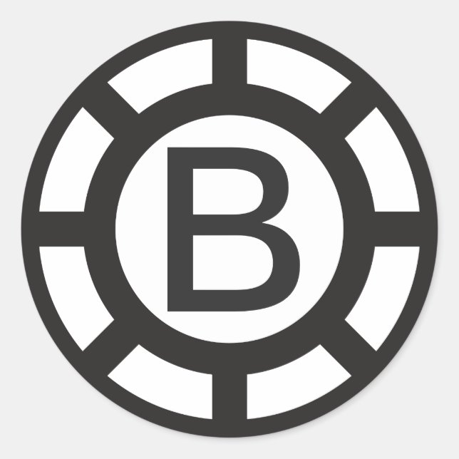 Vordefinierter Mit Monogramm Aufkleber (Vorderseite)