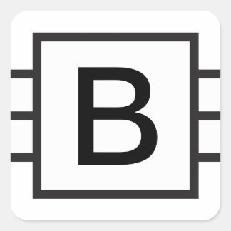 Vordefinierter Mit Monogramm Aufkleber