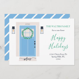 Vorder-Tür-Bewegung Ankündigung blau