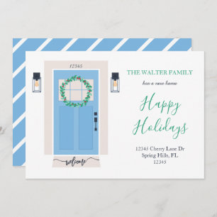 Vorder-Tür-Bewegung Ankündigung blau