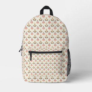 Vorder- und Rückansicht eines Rucksacks mit einem Bedruckter Rucksack