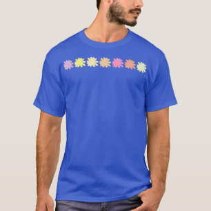 Vorder- und Rückseite Mehrfarbige Blume T-Shirt
