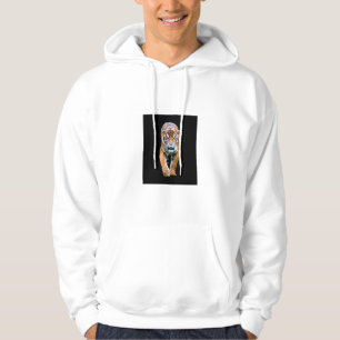 Vorder- und Rückseite Tiger-Vorlagenbildschirme Hoodie