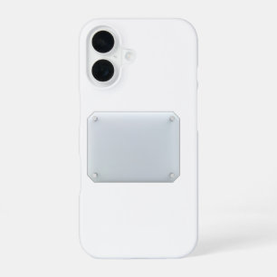 Vorderansicht der transparenten Glasscheibe iPhone 16 Hülle