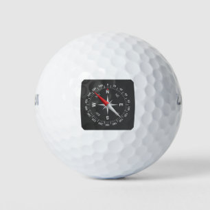 Vorderansicht des Kompasses Golfball