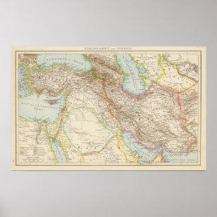 Vorderasien, Persien - Kleinasien und Poster