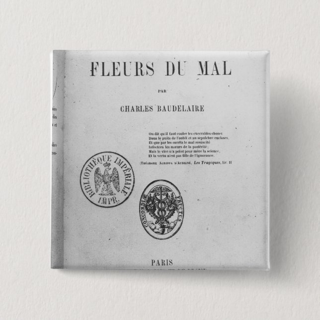 Vordere Abdeckung, Erstausgabe von 'Les Fleurs DU Button (Vorderseite)