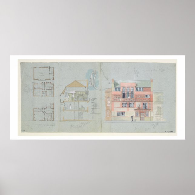 Vordere Ebene und Sektion für Haus und Studio f Poster (Vorne)