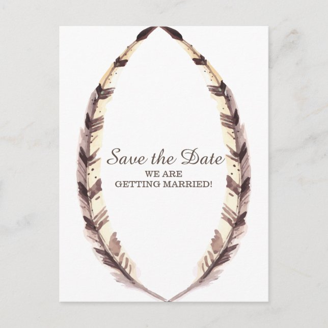 Vordere Grenz Save the Date Postkarte (Vorderseite)