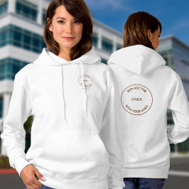 Vordere Rückseite des Logos für Firmennamen Hoodie