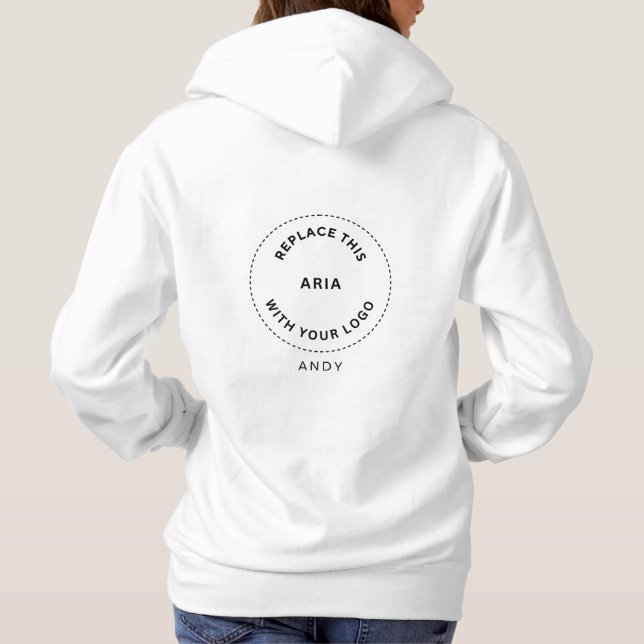 Vordere Rückseite des Logos für FirmennamenIie Hoodie (Rückseite)