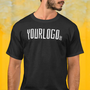 Vordere +Rückseite Firmenlogo Modern brand Black T-Shirt