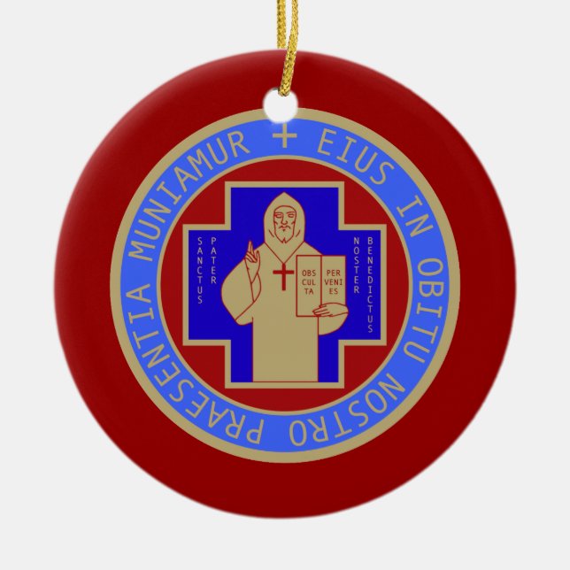 Vordere und hintere Gesichter der Medaille St. Keramikornament (Vorne)