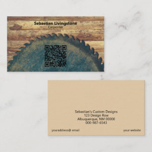 Vordere Vorderseite des rustikalen, grünen Kreissä Visitenkarte