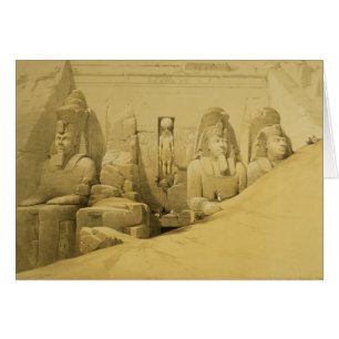 Vorderer Aufzug des großen Tempels von Aboo Simbel