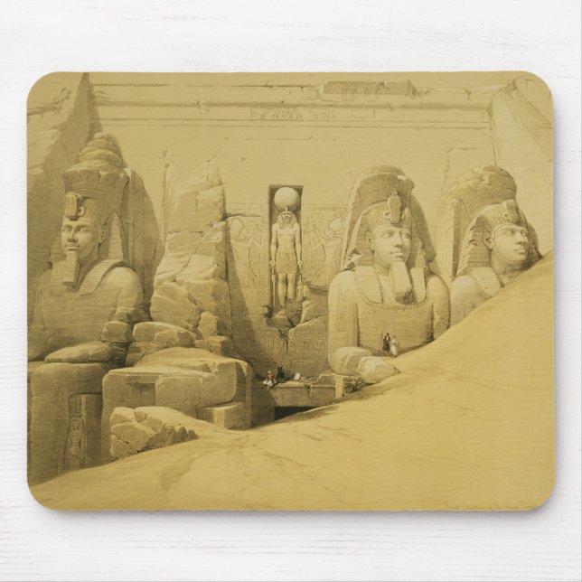 Vorderer Aufzug des großen Tempels von Aboo Simbel Mousepad (Vorne)