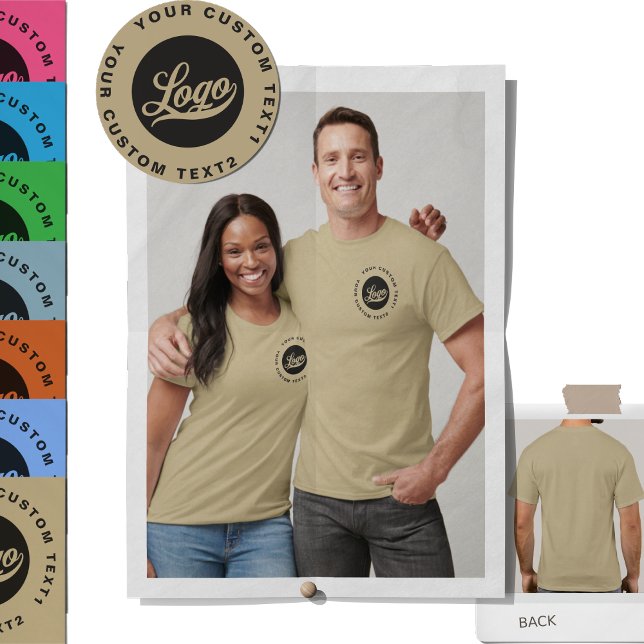 Vorderer Druck. Firmenlogo +DarkText II Frauen Män T-Shirt (Von Creator hochgeladen)