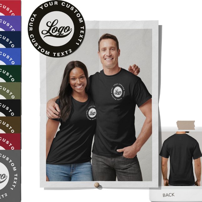 Vorderer Druck. Firmenlogo + WhiteText, Frauen Män T-Shirt (Von Creator hochgeladen)