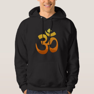 Vorderes Design Om Mantra Symbol Yoga Asana Männer Hoodie