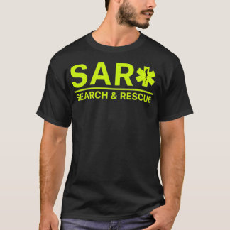 VORDERES RÜCKSUCHEN UND Rettung SAR EMS TShirt