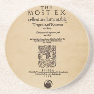 Vorderes Stück zu Romeo u. Juliet Quarto (1599) Sandstein Untersetzer