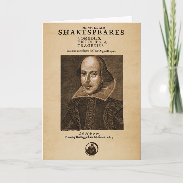 Vorderes Stück zu Shakespeares erstem Folio Karte (Vorderseite)