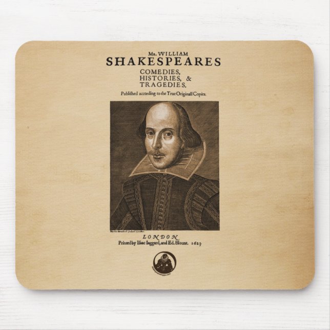 Vorderes Stück zu Shakespeares erstem Folio Mousepad (Vorne)