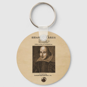 Vorderes Stück zu Shakespeares erstem Folio Schlüsselanhänger