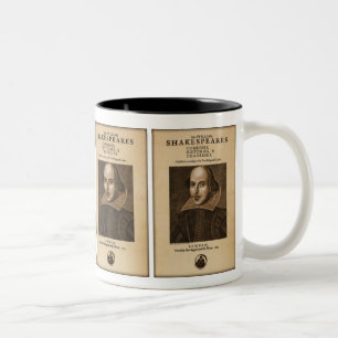 Vorderes Stück zu Shakespeares erstem Folio Zweifarbige Tasse