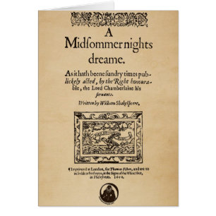 Vorderes Stück zum Hochsommer-NachttraumQuarto