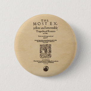 Vorderes Stück zum Romeo u. Juliet Quarto (1599) Button