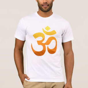 Vorderes Symbol Yoga Om Mantra Gold Sun Meditation T-Shirt