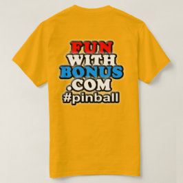 vorderes Tasche FunWithBonus.com #pinball - T-Shirt