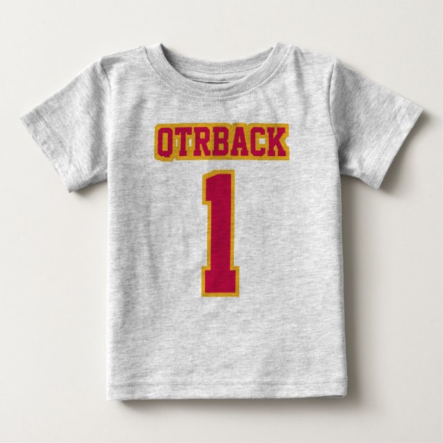 Vordergraue CRIMSON GOLD Crewneck Football Outfit Baby T-shirt (Vorderseite)