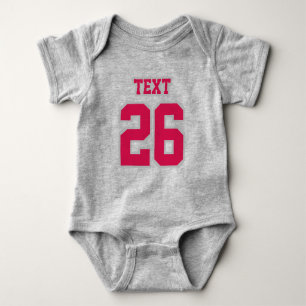 Vordergrauer WHITE CRIMSON Crewneck Football Outfi Baby Strampler