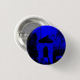 Vorderseite des Blauen und Schwarzen Schlosses Button