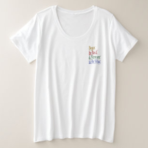 Vorderseite (Ecke) - Zauberhaftes Horace Quote Plu Große Größe T-Shirt