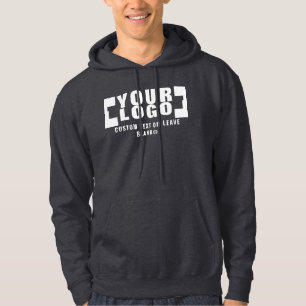 Vorderseite +optionale Rückseite, Geschäftslogo du Hoodie