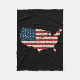 Vorderseite Rückseite Amerikanische Flagge USA Est Fleecedecke
