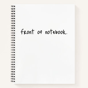 Vorderseite und Rückseite des Notebooks Notizbuch