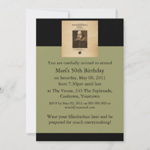 Vorderteil von Shakespeares erster Folio Einladung