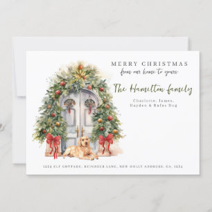 Vordertür mit Labrador Weihnachten