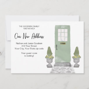 Vordertür Wir haben eine neue Adresse verschoben Ankündigung